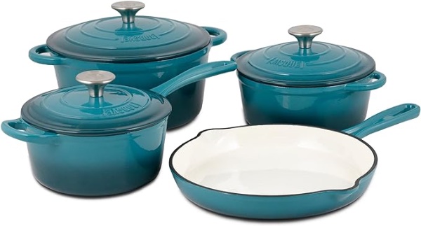 Top 5 Best Camp Cookware Sets for Preppers - Basque Enamelled Cast Iron Cookware Set