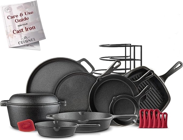 Top 5 Best Camp Cookware Sets for Preppers - Cuisinel Cast Iron Cookware Set